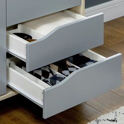 Dulap Homcom 831-531BN 88x50x184 cm (Grey/Brown/Natural Oak) Thumb