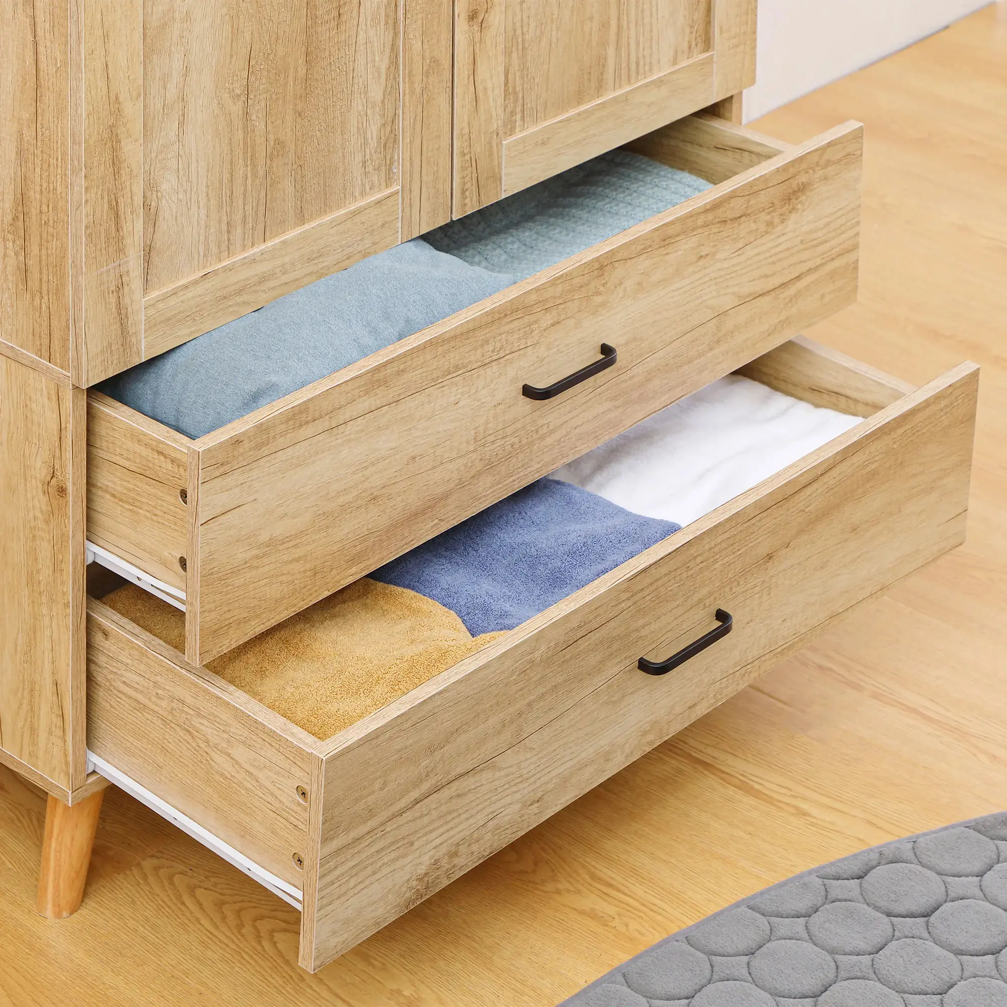 Шкаф Homcom 831-622V00ND 80x180x54 (Natural Wood) - 6