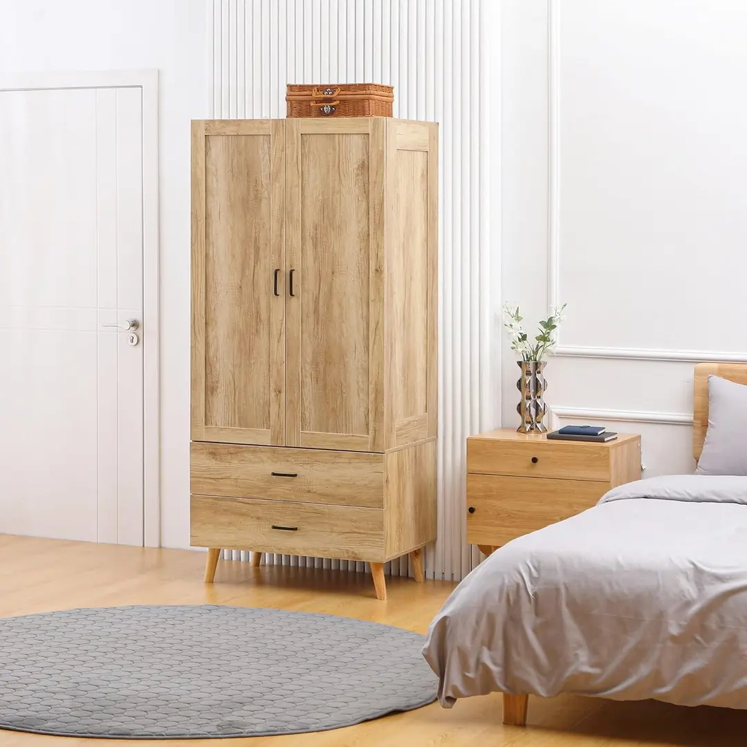 Шкаф Homcom 831-622V00ND 80x180x54 (Natural Wood)