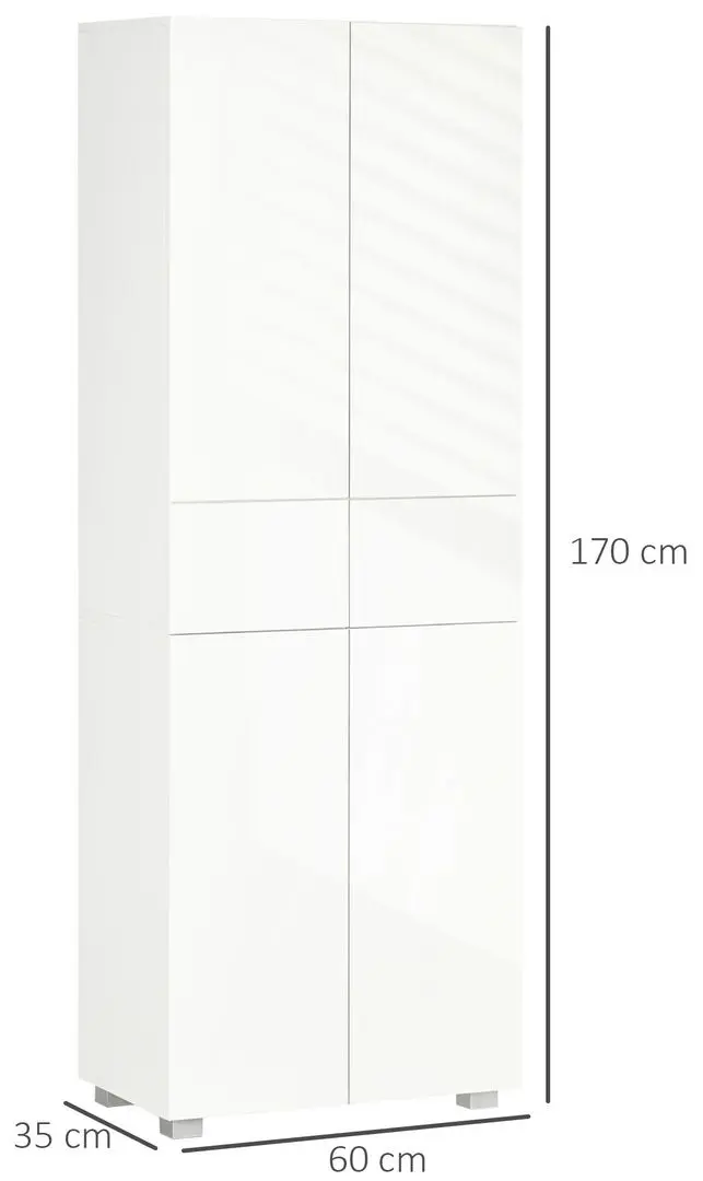 Dulap Homcom 835-612 60x35x170 cm (White Gloss)