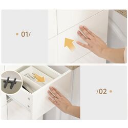 Dulap Homcom 835-612 60x35x170 cm (White Gloss) Thumb