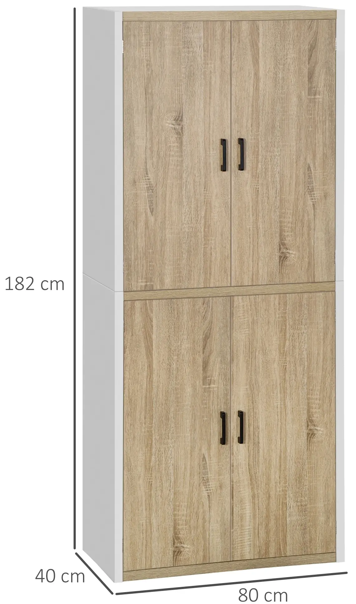 Dulap Homcom 835-631 (White/Natural) - 4