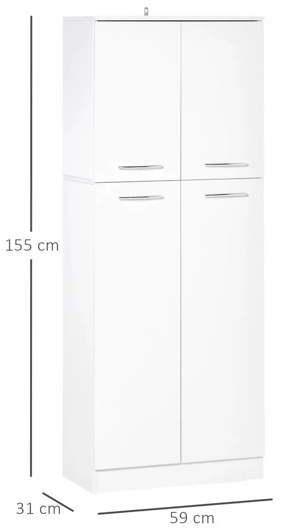 Dulap Homcom 838-097 59x31x155 cm (White)