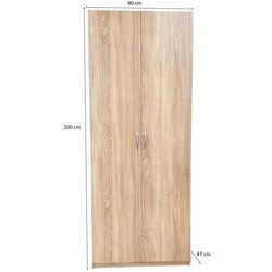 Dulap Ideal Mobila 2D 80x200 (Sonoma Oak) Thumb