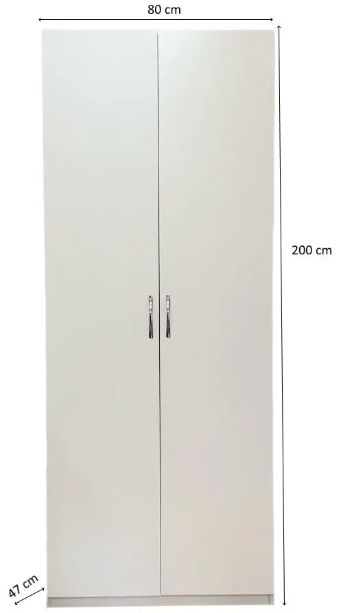 Dulap Ideal Mobila 2D 80x200 (White) - 2