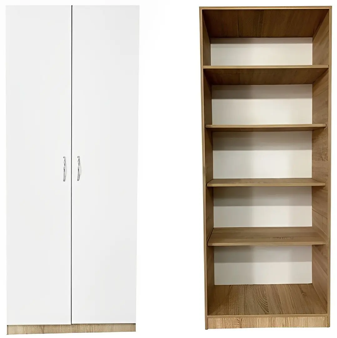Dulap Ideal Mobila C229 80x40x200 (White/Sonoma Oak) - 2