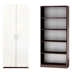 Dulap Ideal Mobila C231 80x40x200 (Wenge/White) Thumb