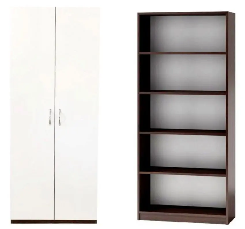 Dulap Ideal Mobila C231 80x40x200 (Wenge/White) - 3