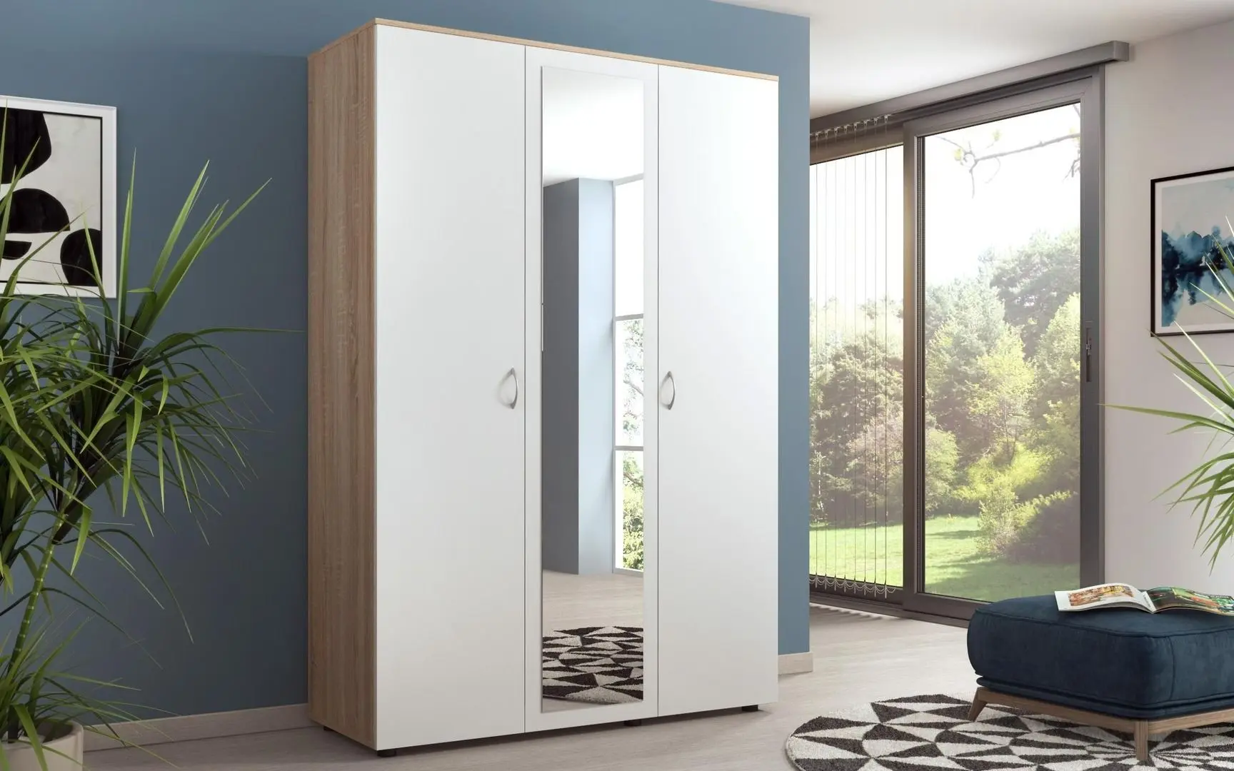 Dulap Ideal Mobila Cairo (Sonoma Oak/White)