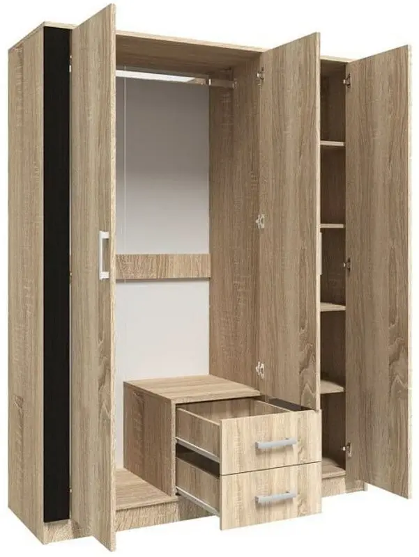 Dulap Ideal Mobila Patrick (Sonoma Oak/Wenge) - 2