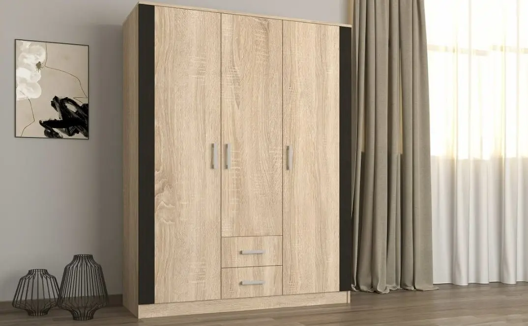 Dulap Ideal Mobila Patrick (Sonoma Oak/Wenge)