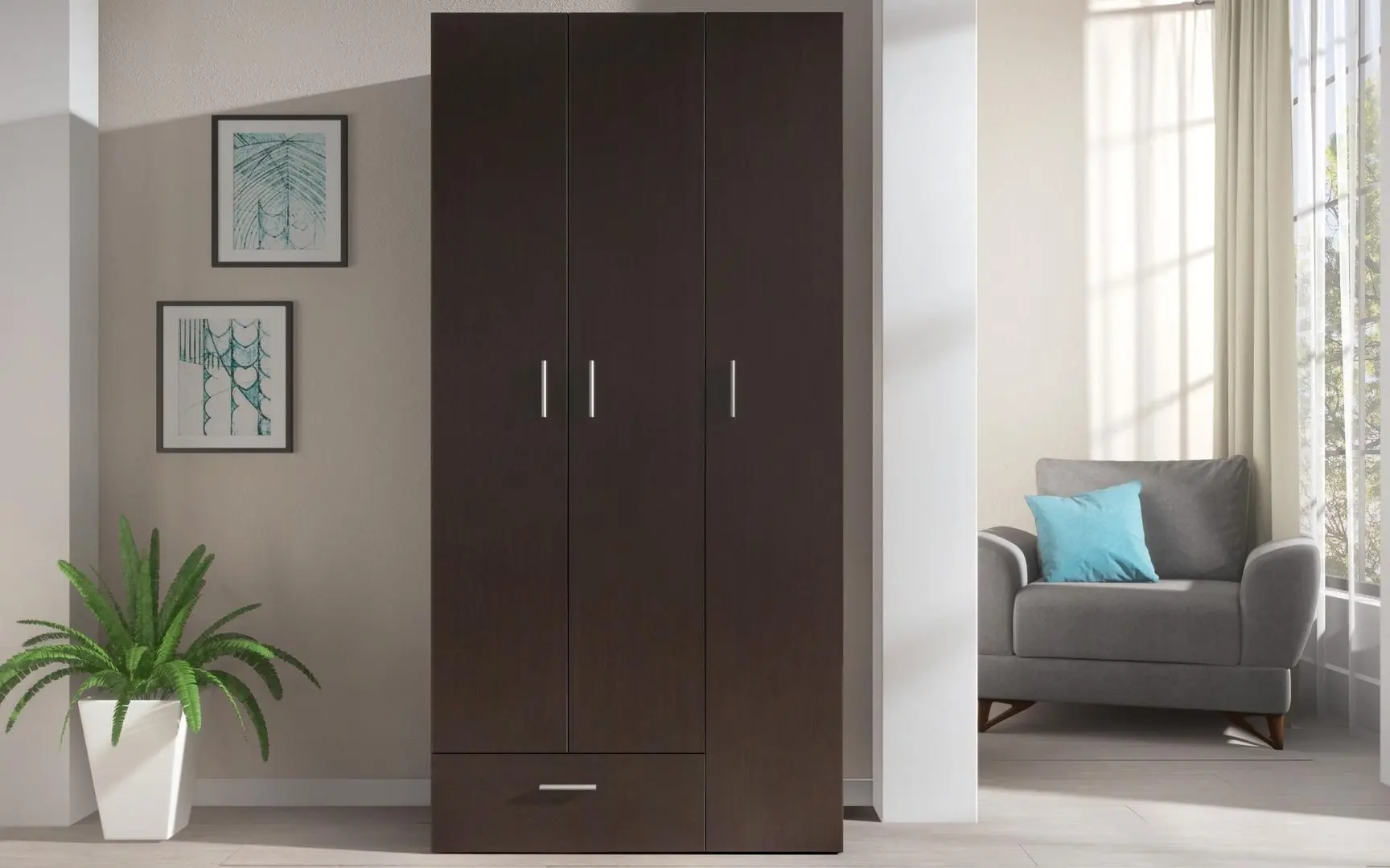 Dulap Ideal Mobila Rio 3D (Wenge) - 2