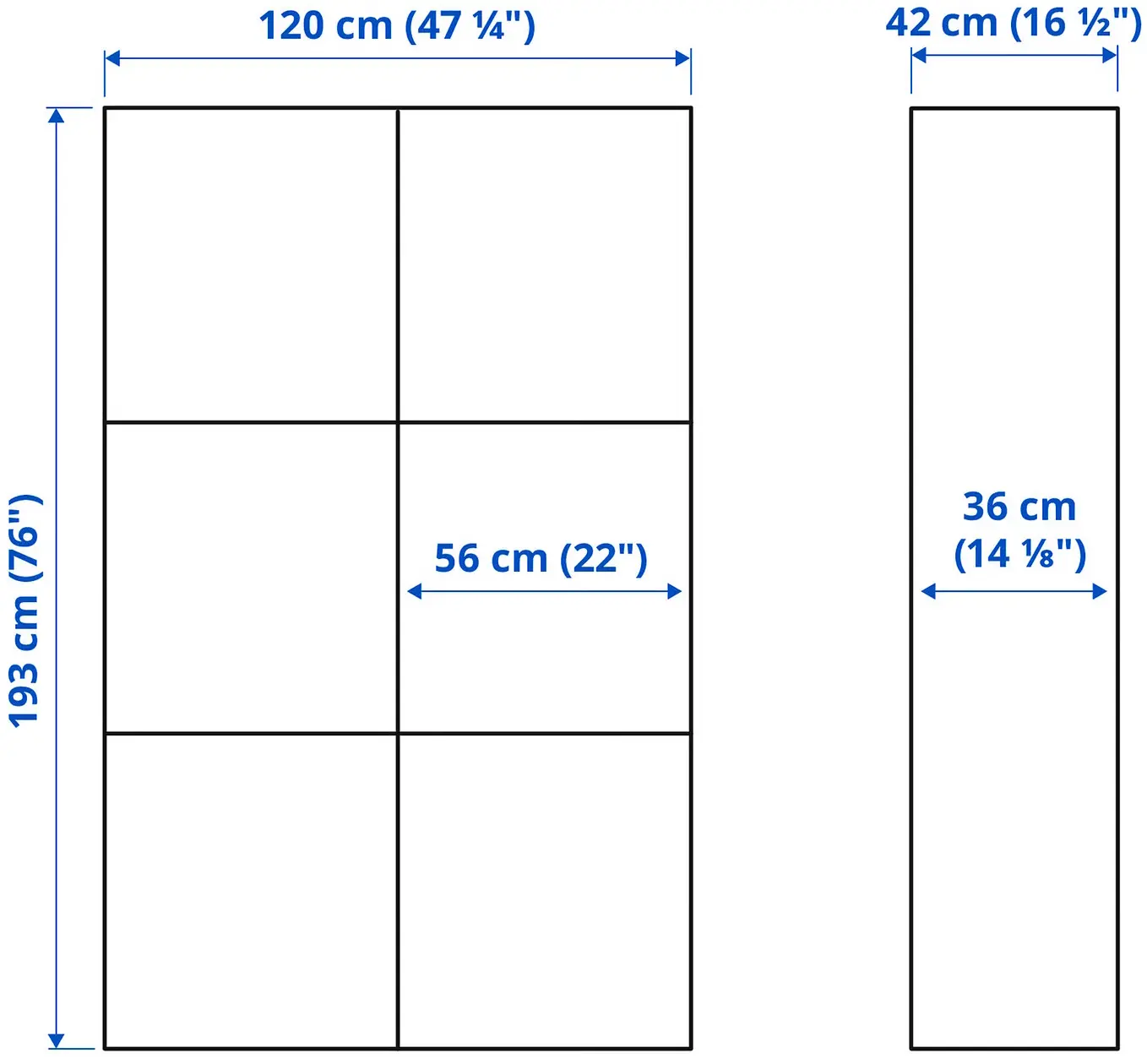 Dulap Ikea Besta/Forvaltare cu usi 120x42x193 (Alb) - 3