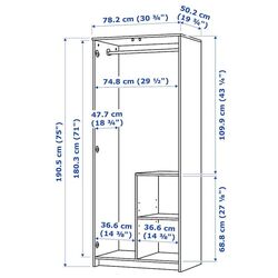 Dulap Ikea Brimnes 78x190 (Negru) Thumb