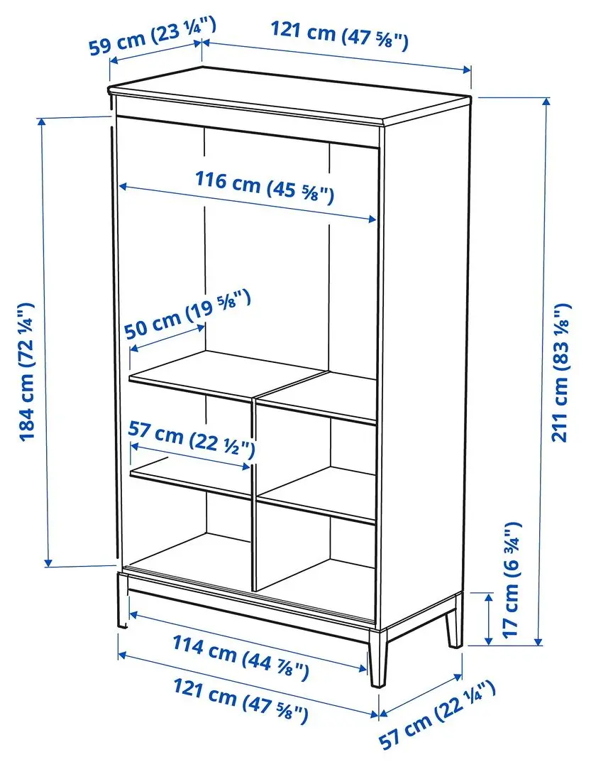 Шкаф Ikea Idanas 121x211 (Белый)