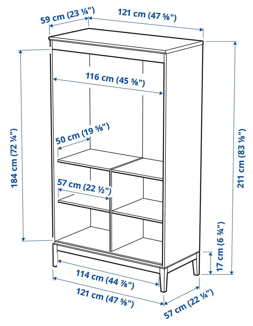 Шкаф Ikea Idanas 121x211 (Темно-коричневая Морилка) - 7