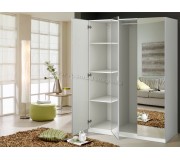 Шкаф Ikea Pax/Aheim полки/штанга/зеркало 150x60x201 (Белый)