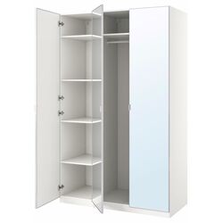 Dulap Ikea Pax/Aheim rafturi/bara/oglinda 150x60x236 (Alb) Thumb