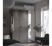 Шкаф Ikea Pax/Bergsbo/Aheim полки/штанги/зеркало 150x60x201 (Темно-серый)