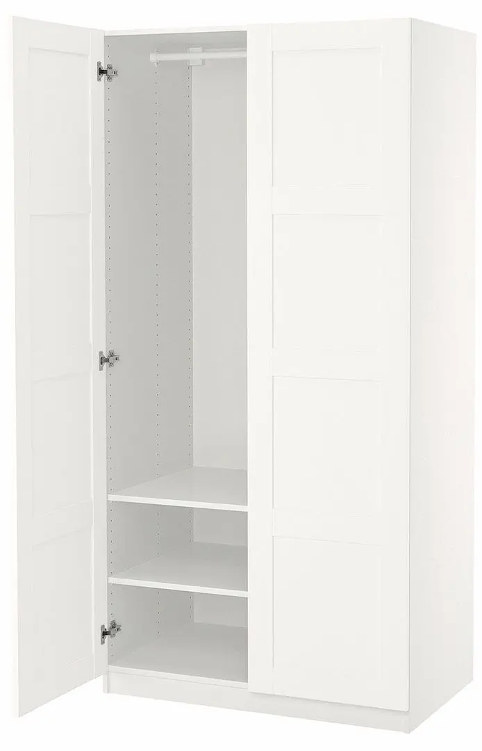 Dulap Ikea Pax/Bergsbo polite/bara 100x60x201 (Alb)