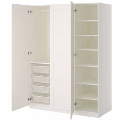 Dulap Ikea Pax/Bergsbo polite/bara/cosuri 150x60x201 (Alb) Thumb