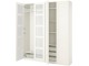 Dulap Ikea Pax/Bergsbo rafturi/bara/cosuri/sticla mata 200x38x236 (Alb)