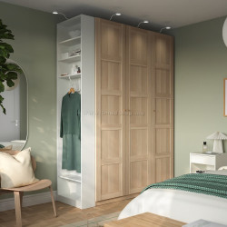 Dulap Ikea Pax/Bergsbo rafturi/bara/cosuri/etajera 170x60x236 (Aspect Stejar Antichizat/Alb)