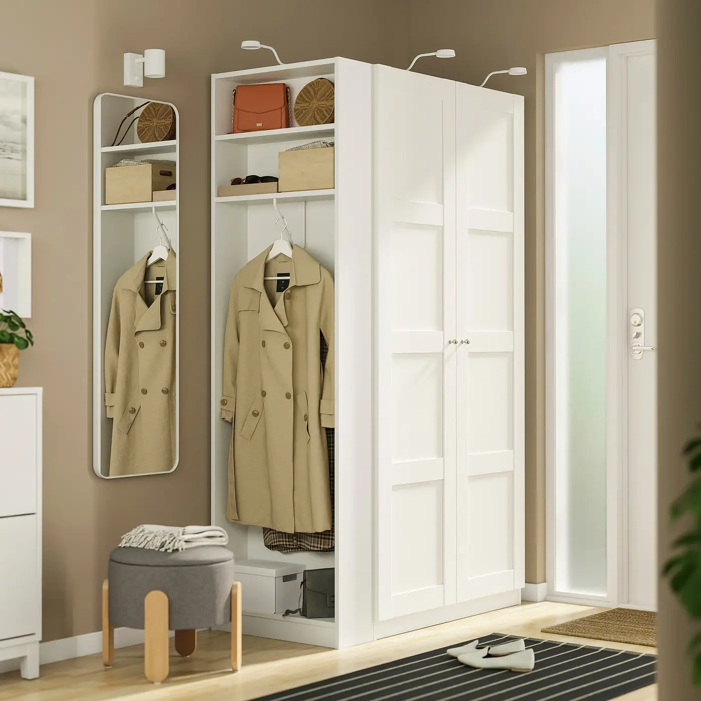 Dulap Ikea Pax/Bergsbo rafturi/bara/etajera 120x60x201 (Alb) - 3