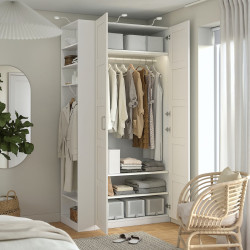 Шкаф Ikea Pax/Bergsbo полки/штанга/стеллаж 120x60x236 (Белый) Thumb