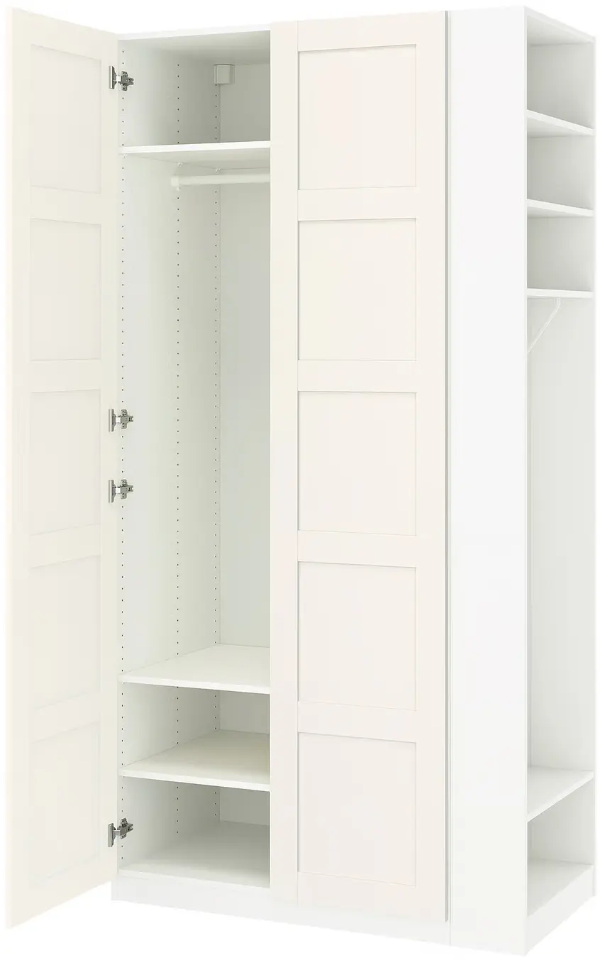 Шкаф Ikea Pax/Bergsbo полки/штанга/стеллаж 120x60x236 (Белый) - 4