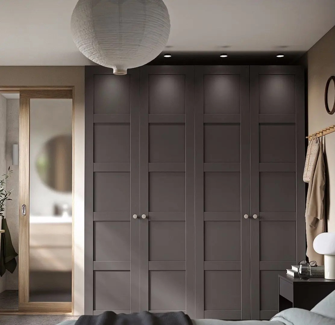 Dulap Ikea Pax/Bergsbo polite/bara/sertare 200x60x236 (Gri Inchis)