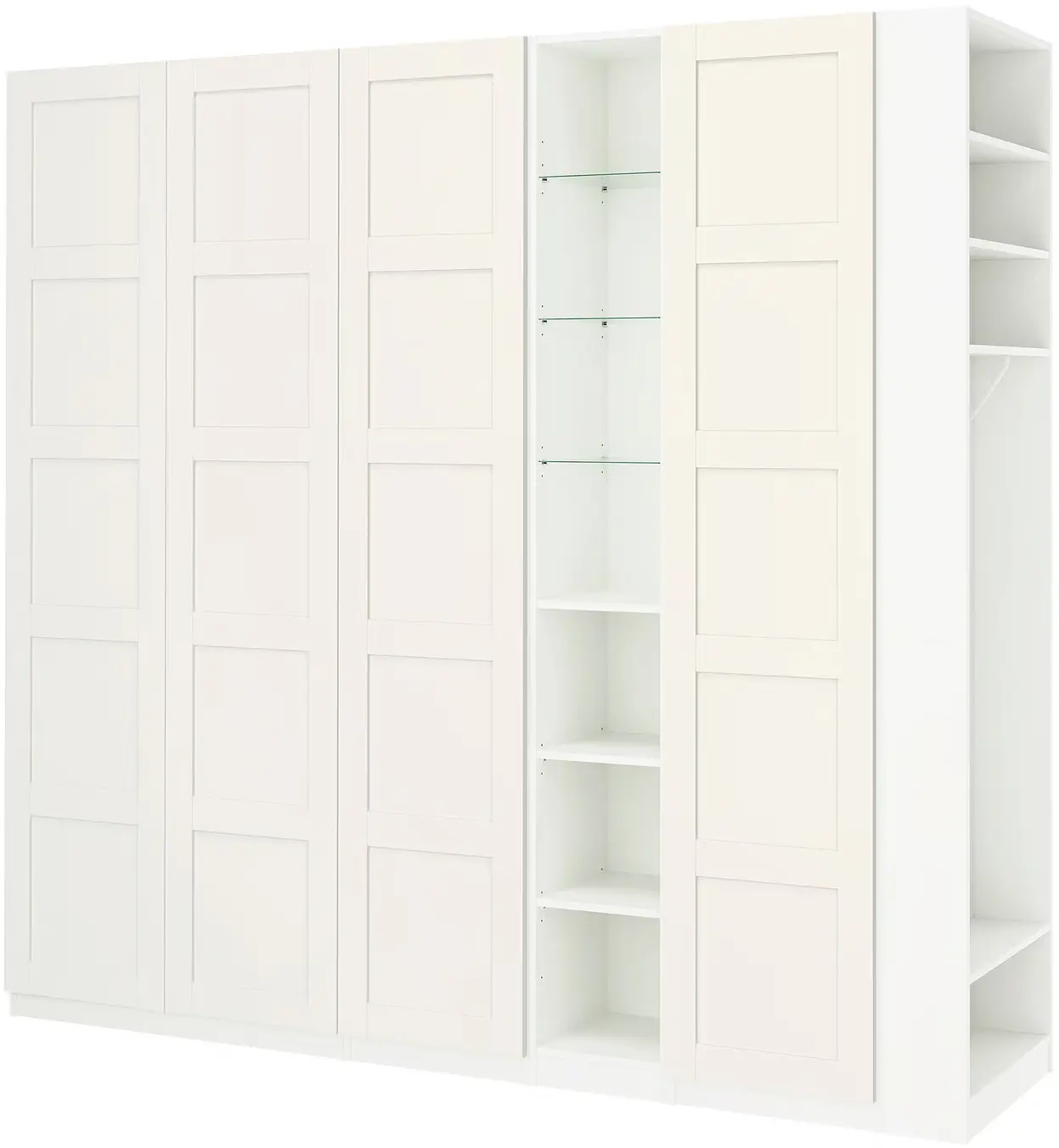 Dulap Ikea Pax/Bergsbo rafturi/bare/sertare/cos/etajere 255x60x236 (Alb) - 19
