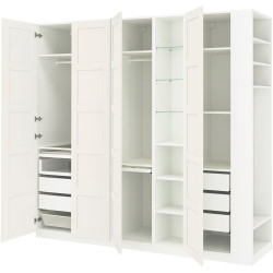 Dulap Ikea Pax/Bergsbo rafturi/bare/sertare/cos/etajere 255x60x236 (Alb) Thumb