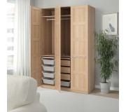 Шкаф Ikea Pax/Bergsbo полки/штанги/ящики/корзины 150x60x236 (Имитация Состаренного Дуба)