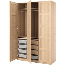 Dulap Ikea Pax/Bergsbo rafturi/bare/sertare/cosuri 150x60x236 (Aspect Stejar Antichizat) Thumb