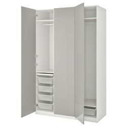 Dulap Ikea Pax/Fardal 150x60x236 (Alb/Gri Deschis Lucios) Thumb