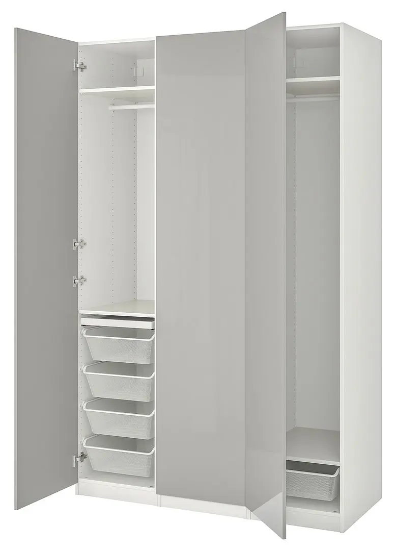 Dulap Ikea Pax/Fardal 150x60x236 (Alb/Gri Deschis Lucios) - 2