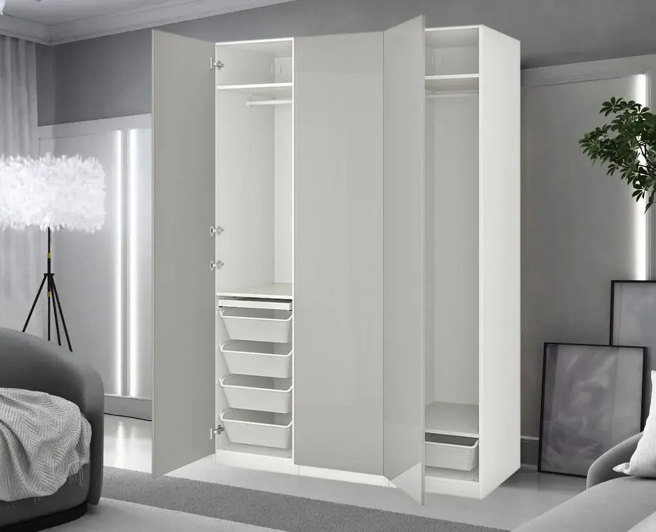 Dulap Ikea Pax/Fardal 150x60x236 (Alb/Gri Deschis Lucios)