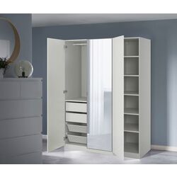 Dulap Ikea Pax/Fardal/Aheim rafturi/bara/2 sertare/2 cosuri/oglinda 150x60x201 (Alb Lucios)