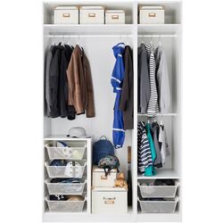 Dulap Ikea Pax/Fardal/Aheim rafturi/bare/cosuri/oglinda 150x60x236 (Alb Lucios) Thumb