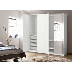 Dulap Ikea Pax/Fardal/Aheim rafturi/bare/cosuri/oglinda 200x60x201 (Alb Lucios)