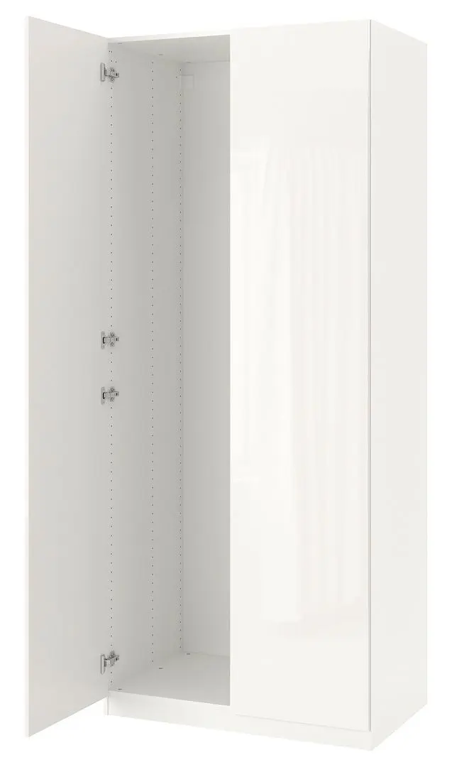 Dulap Ikea Pax/Fardal/Komplement 100x60x236 Alb/Lucios Alb (399.054.98+302.568.91+702.779.57)