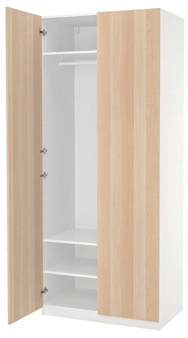 Dulap Ikea Pax/Fardal polite/bara 100x60x236 (Alb/Aspect Stejar Antichizat)