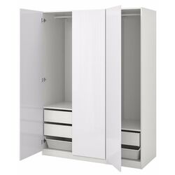 Dulap Ikea Pax/Fardal polite/bare/cosuri/sertare 150x60x201 (Alb/Lucios Alb) Thumb