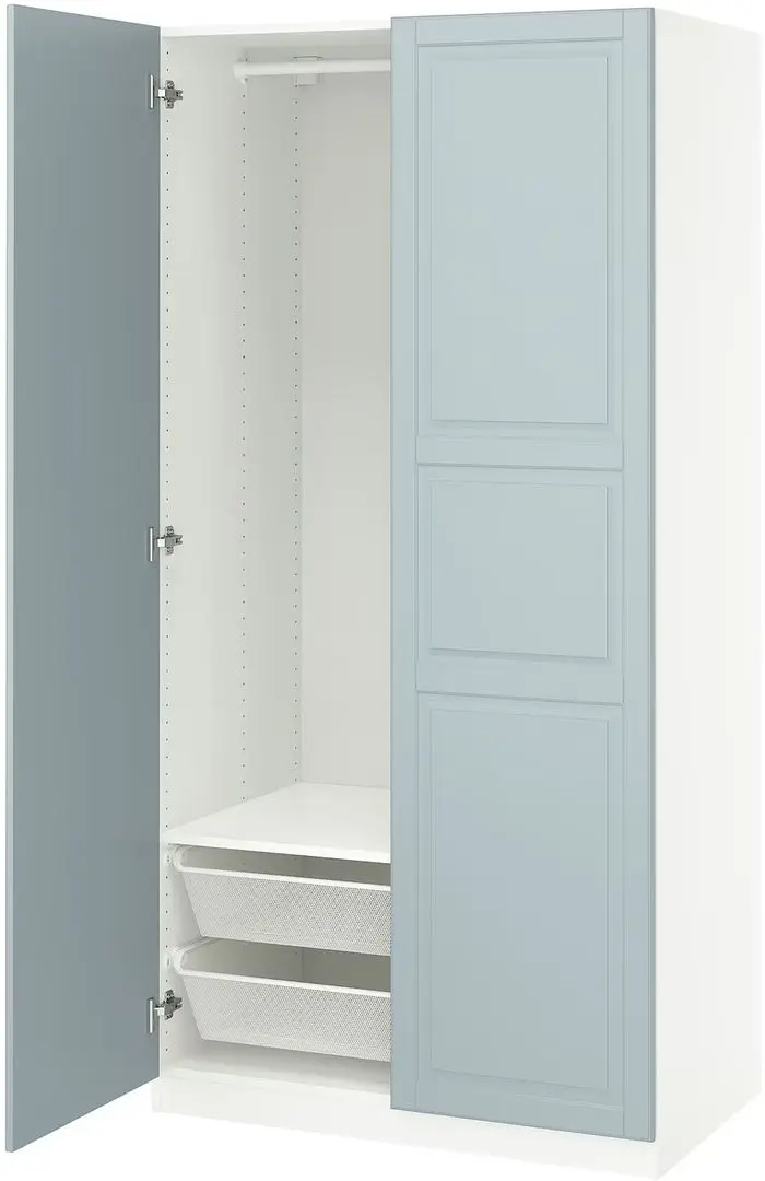 Dulap Ikea Pax/Fjarehals raft/bara/cosuri 100x60x201 (Alb/Gri deschis-bleu) - 2