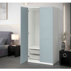 Dulap Ikea Pax/Fjarehals raft/bara/cosuri 100x60x201 (Alb/Gri deschis-bleu)