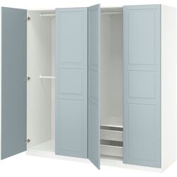 Dulap Ikea Pax/Fjarehals raft/bare/cosuri 200x60x201 (Alb/Gri deschis-bleu) Thumb