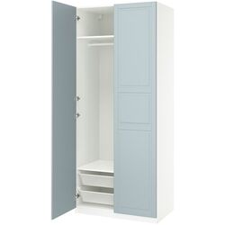 Dulap Ikea Pax/Fjarehals rafturi/bara/cosuri 100x60x236 (Alb/Gri deschis-bleu) Thumb