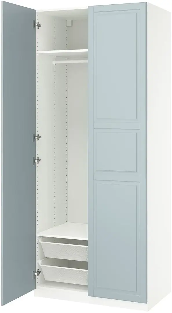 Dulap Ikea Pax/Fjarehals rafturi/bara/cosuri 100x60x236 (Alb/Gri deschis-bleu) - 3