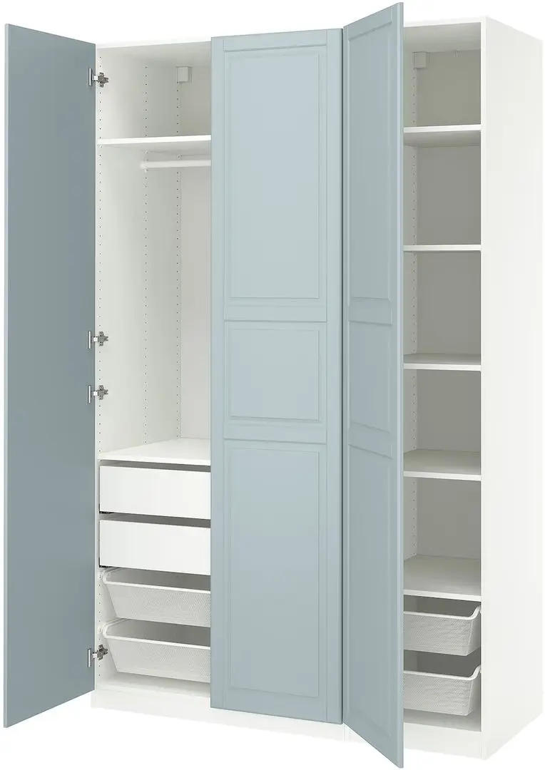 Dulap Ikea Pax/Fjarehals rafturi/bara/sertare/cosuri 150x60x236 (Alb/Gri deschis-bleu) - 3